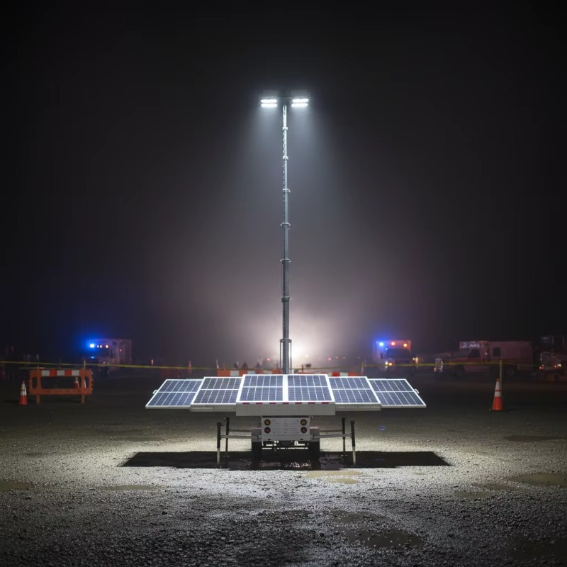 Renewable Energy Solar - Dostosowywana mobilna słupek-świetlna solarna na przyczepie